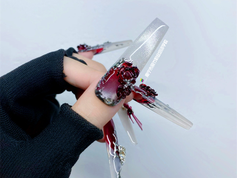 哥特風創(chuàng)意美甲，南寧美甲創(chuàng)業(yè)作品